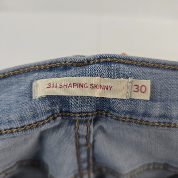 Levi's 311 shaping skinny jeans blue denim 30 light‎ wash 6061 - Picture 10 of 11